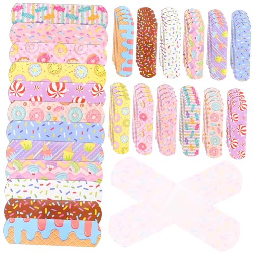 PACKOVE 120piezas Parches Para Heridas Infantiles Bonitos Parches De Dibujos Animados Vendajes Pequeños Para Yemas Dedos