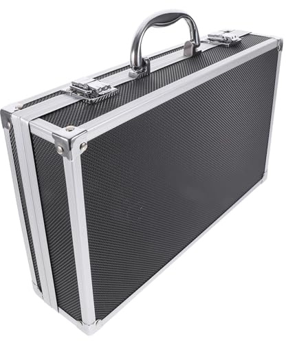 Abaodam Schutzkoffer für 2 Handmikrofone Leichter Aluminium Mikrofonkoffer mit Griff Gepolstertes Innenfutter für Sicheren Transport Aufbewahrungsbox für Drahtlose Mikrofone