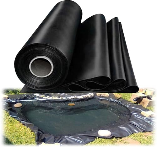 Strapazierfähige wasserdichte Teichfolie, 4 x 6 m, robuste HDPE-Folie für Fischteiche, Wasserfälle und Bachläufe, flexible auslaufsichere Lösung für Wasserlandschaften und Gartenteiche