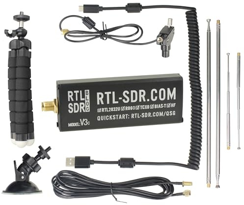 Impulsfoto RTL-SDR Blog V3 USB-C R860 RTL2832U HF Bias Tee SMA SDR Empfänger + Antennen Set + USB Kabel Abgeschirmt