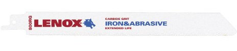 Lenox Tools Lenox 20506100RG 20506-100RG Säbelsägeblatt, 25,4 cm, mittelhartmetall-Körnung, für Ziegel, Gips und Marmor, 1 Stück