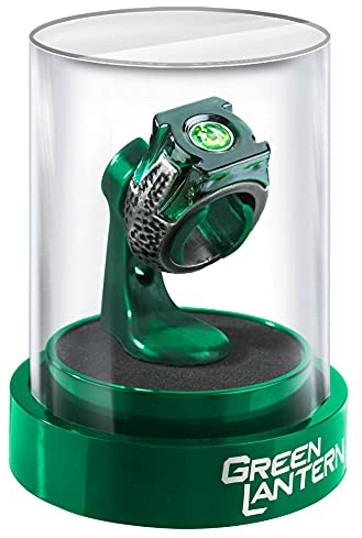 The Noble Collection DC Green Lantern Prop Ring & Display – Die Cast Metal Ring with 4 in (10 cm) Display Case – Officially Licensed Film Set Props Gifts Jewellery