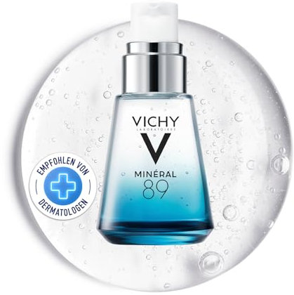 Vichy Mineral 89 Booster, Pure Hyaluronic Acid Serum for Face with Polyglutamic Acid for Skin Barrier Repair, Plumps & Hydrates, Lightweight Hydrating Serum, Oil-Free, Non-Sticky, 1.01 Fl Oz