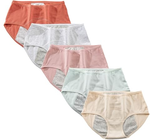 Anntry Culotte Menstruelle pour Filles Adolescentes sous-vêtements Anti-fuites Physiologique en Coton de Protection pour Femmes à la Période Post-Partum (Doit être utilisé avec des tampons)