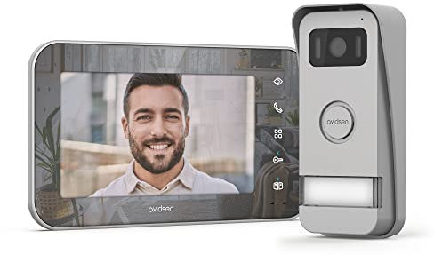 Videocitofono a colori Maya a 2 fili con design ecologico e doppio controllo a effetto specchio - Avidsen - 112291