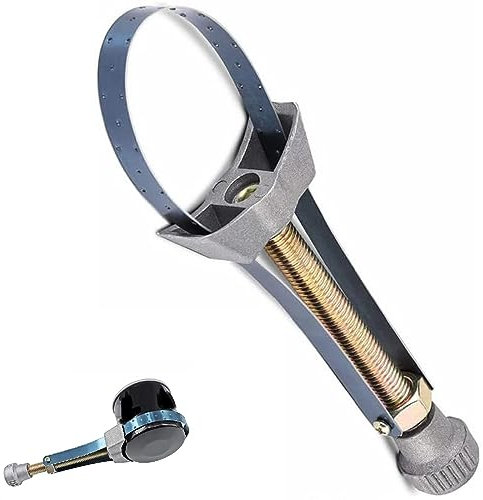 Ölfilterschlüssel mit Metallband,Riemenschlüssel zum Entfernen,Ölfilter Ausbau Werkzeugriemen Schlüsseldurchmesser Einstellbar,Verstellbares Ölfilter-Entfernungswerkzeug Für Öl,Auto,Lkw,60mm bis 120mm