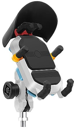 Motorrad Handyhalterung, Universal Vibrationsdämpfung Handy Motorrad Halterung Handy Halterungen Mit ​360 Drehen Für Motorrad, Fahrrad, ATV/Utv, Scooter, Passend Für 3,5-6,5 Zoll Smartphone