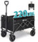 Sekey Festival Trolley 100L Lightweight Folding Camping Wagon - 220LBS Capacity, All-Terrain Wheels, Heavy Duty Collapsible Beach Cart for Grocery, Outdoor & Shopping - Black
