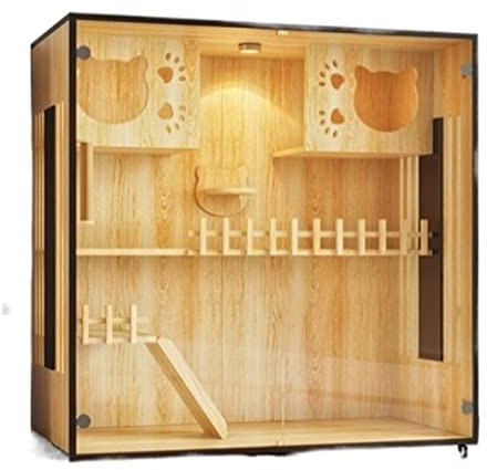 Katzenhaus katzenvilla Cat Villa Platte Seite transparent Luxus Katzenhaus Katzen Brutkäfig Katzenausstellungsschrank Katzenbett Cat Haustier Schrank Katzenraum Katzenhütte