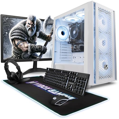 VIBOX VI-108 PC Gamer Complet • 22 Écran • AMD Ryzen 3 3200G 4 cœurs • Radeon Vega 8 • 16 Go RAM • 2 to HDD • 240 Go SSD • Windows 11 • WiFi 6 + Bluetooth 5.4