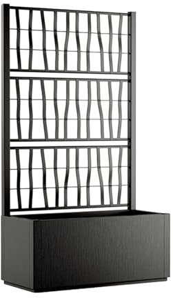 NG NICCOLAI FIORIERA RETTANGOLARE CON SPALLIERA 80X36X140(H) CM VARI COLORI 100% RICICLATA E RICLABILE MADE IN ITALY (GRAFITE)