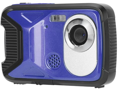 wasserdichte Digitalkamera, Full HD 1080P 21 MP, Kompakte Digitalkamera, 16,4 Fuß Unterwasserkamera mit 8-fachem Zoom, Anti-Shake, Zeitraffer und Gesichtserkennung für Teenager,