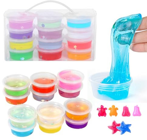 Biluer 12PCS Schleim Kinder Slime Kinder Slime Set Zum Selbermachen Geburtstag,Ostern, Weihnachten, Neujahr,Geschenk Für Mädchen Und Jungen Im Alter Von 6,7,8,9,10 Jahren