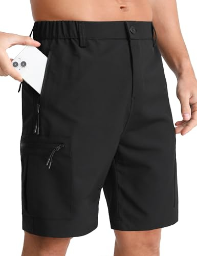APTRO Mens Cargo Hiking Shorts Outdoor Lightweight Golf Casual Shorts for Men with 5 Zipper Pockets