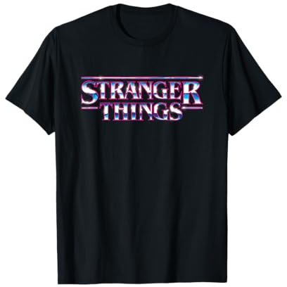 Stranger Things Chrome Metal Logo T-Shirt