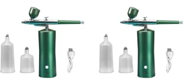 Juego de 2 cepillos de aire portátiles recargables para decoración de pasteles de uñas y maquillaje