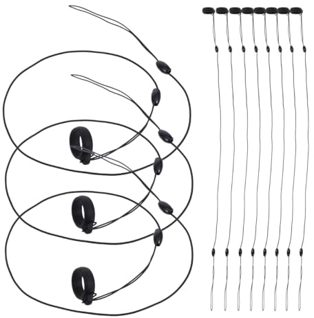 SEWACC 10 Stück Anti-Verlust-Stift-Lanyard Elastisches Trageband Mit Silikonring Für Notizbücher Klemmbretter Tagebücher Stylus-Stifte Und Signierstifte