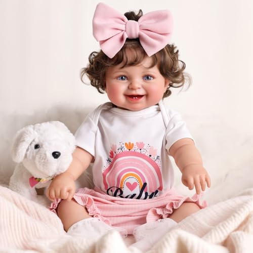 BABESIDE Lebensechte Reborn-Baby Mädchen – 20 Zoll Große Realistische Reborn-Puppe mit Vinylkörper mit Outfit und Accessoires, Kinder ab 3 Jahren