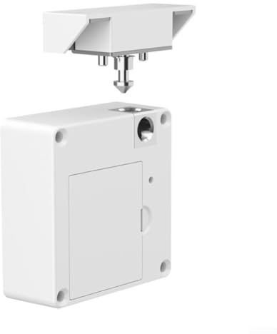 White Smart Drawer Lock,Invisible Electronic Cabinet Lock with NFC Sensor Card, for Furniture Security