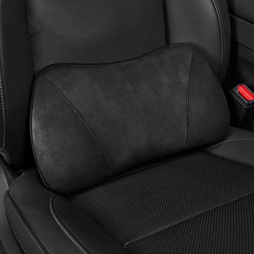 VAIGU:OA Coussin lombaire ergonomique - Coussin lombaire orthopédique pour voiture - Soutien lombaire de voiture en mousse à mémoire de forme - Point de soutien dorsal confortable - Noir