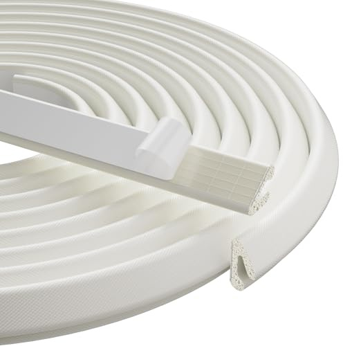 10M White V-Shape Foam Weather Seal Strip Draught Excluder for Door Frame | Small Gaps,Anti-Collision,Self Adhesive,Soundproof,Windproof,Dustproof,Stripping,Draft Excluder Insulation Tape