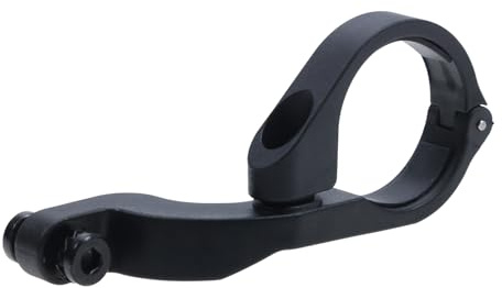 Generisch Einarmige Fahrrad-Lampenhalterung Links – Ø 31,8 mm Lenker – für Frontscheinwerfer mit seitlicher Schraubbefestigung – schwenkbar, stabil & leicht – Schwarz