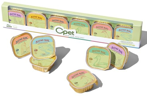 OPET Comida Húmeda para Gatos Natural y Sin Cereales,Mousse con Ingredientes de Pack Surtido-Sin Colorantes Artificiales, Paté Suave 40g (Paquete de 6,Surtido)