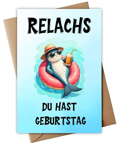 Lustige Geburtstagskarte | Humorvolles Geschenk für Freunde & Partner | RELACHS | lustige Klappkarte inkl. Briefumschlag