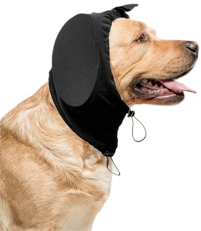 Zixrmor Gehörschutz für Hunde Feuerwerk & Alltag - Verstellbarer Ohrenschutz gegen Lärm & Angst - Für große & kleine Hunde Hunde Gehörschutz für Silvester (L)