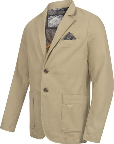 Blaser – Bob | Herren Denim Stretch Jacke | robuster Jeansstoff & elastischer Komfort | Sand S | Materialmix mit Baumwolle & Elasthan