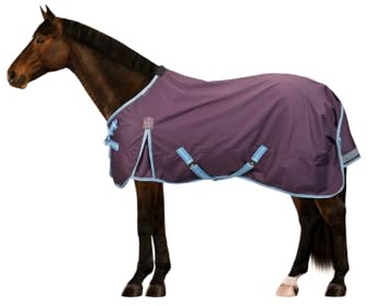 4Horses Outdoordecke Davos 0g für Pferde, wasserdichte und atmungsaktive Regendecke ohne Füllung, ideal für Weide, Übergangszeit und Reitsport