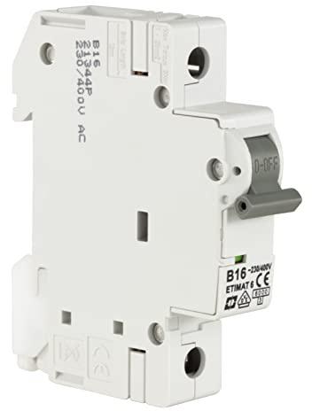 REV Leitungsschutzschalter, 1-polig, Höhe 68mm, 16A, bis 6kA, grau