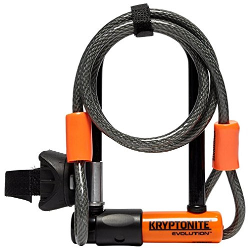 Kryptonite Evolution Mini 5 Lucchetto a U, Nero e Arancione