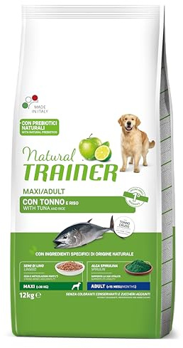 Natural Trainer Maxi Cibo per Cani Adulti con Tonno - 12kg
