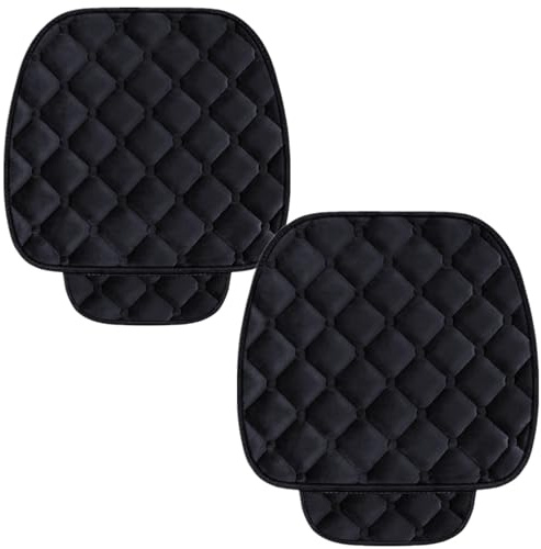 bangminda 2PCS Car Front Seat Cushions Anti-Slip Driver Seat Pads Soft Plush Breathable Car Seat Covers Protector Universal Driver Seat Cushion for Most Vehicle SUV (2 Front Seat Cushions)