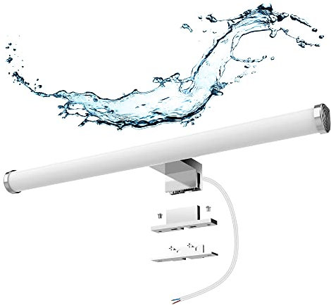 Azhien Lampe LED miroir, 10 W, 1 200 lm, 40 cm, blanc neutre 4 000 K, montage 3 en 1, IP44 230 V, lampe de miroir murale, 400 mm sans scintillement, lampe de salle de bain, éclairage mural, lumière