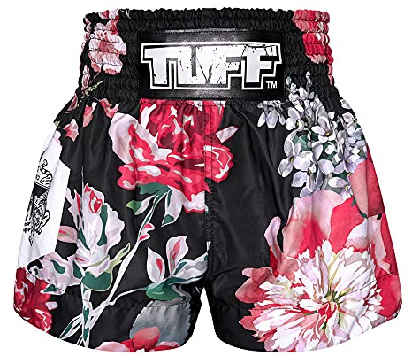 Wild Thorns Muay Thai Shorts in Schwarz von TUFF Sport, XX-Large