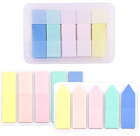 300Pcs Sticky Tabs, Transparent Sticky Notes Flags Pastel Book Tabs Writable Annotation Tabs Morandi Page Markers Clear Index Tabs Translucent Index Stickers for Book Notes Page Bookmarks File Folders