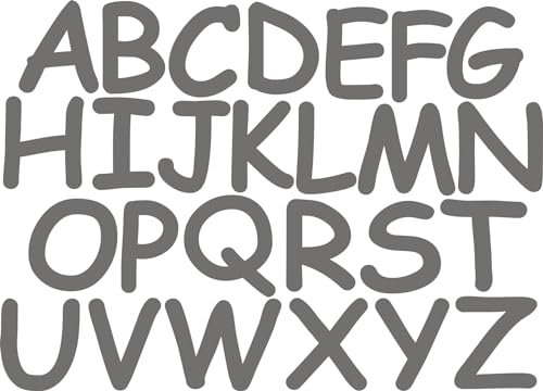 Kleckerliese Alphabet Buchstaben Set A bis Z selbstklebende Aufkleber 8cm Wand Fenster Tür Boot Auto Kinderzimmer STICKER