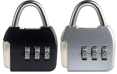 UP Security Candados de combinación pequeña para equipaje, candado de combinación de 3 dígitos, candado de viaje con código, candado combinado pequeño para taquilla, maleta, cremallera, caja de