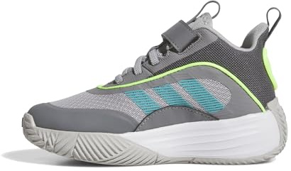 Adidas Unisex - Bambini OWNTHEGAME 3.0 Shoes, Grey Three/Grey Two/Lucid Lemon, 35 EU