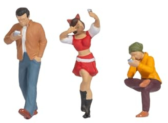 NOCH H0 Funny-Scenes „Smombies“ H0, lustige Modellfiguren für die Spurweite H0, Set für Modellbau und Dioramen
