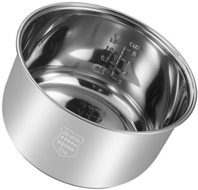 Ehvsgdj Olla Arrocera Multiusos con Revestimiento De Acero Inoxidable 316, Compatible con Midea, Olla Interior Antiadherente A Presión Eléctrica De 3 L, Accesorios