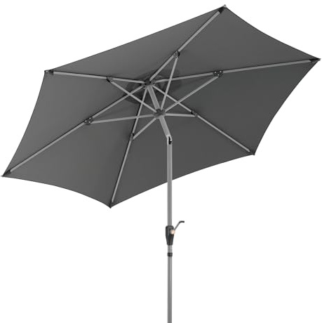 Schneider Sonnenschirm SOLESTA Ø270 cm – UV-Schutz, air-vent, Kurbel & Knickfunktion, stabil für Balkon & Garten