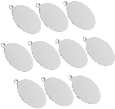 HOMOBABE 10stücke Edelstahl Hundemarken Für Haustiere Personalisierbare Leere Namensschilder Für Hunde Katzen Und Andere Kleintiere Für Diy-gravuren