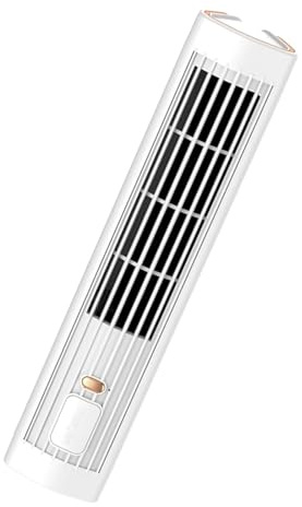 Ventilador pequeño recargable con carga USB y textura ajustable de 3 velocidades, adecuado para ventilador de torre sin aspas silencioso y eficiente