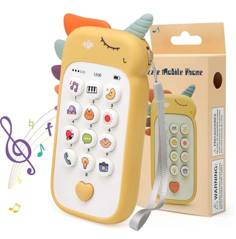 Bambebe Juguetes Moviles para Bebes 18 Meses, Teléfono Juguete para Niños 2 3 4 Años, Interactivo Juguetes Musical para Niños 3 Años, Juguetes Educativos(Versión Inglesa)
