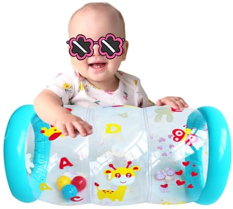 Tummy Time Roller – Giocattoli per gattonare per bambini, palla di attività per principianti, ruolo educativo per bambini, di gioco, regali per compleanni, Natale, gattonare, arrampicata