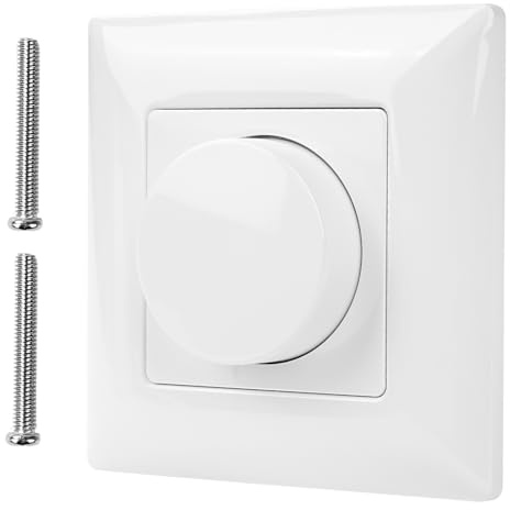 0-10V Dimmer für led lampen led dimmer schalter Dreh dimmschalter Anschluss an 0-10v dimmbar unterputz geeignet für dimmung LED-Lampen, Glühlampen und Halogenlampen.