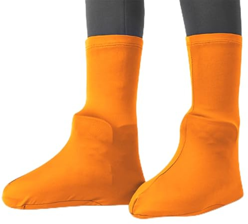 Stövelskydd – 37 x 28 cm snösäkert skydd, enkel rörlighet | Naturligt rörelsestöd | Polyester högt snösäkert skydd för, camping, fiske, vandring, trädgårdsskötsel, Orange, Refer to